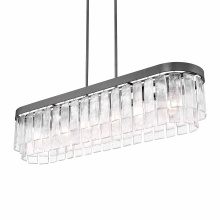 Golden 1768-LP BLK-HWG - Golden Lighting Ciara 6-light Island Light in Matte Black